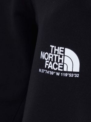 Bavlněné sportovní kalhoty s potiskem The North Face černé