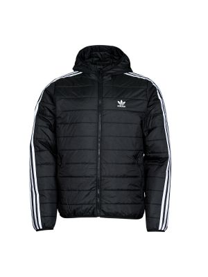 Prošívaná bunda s kapucí Adidas Originals černá