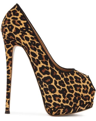 Pantofi cu toc cu imagine cu model leopard Giuseppe Zanotti
