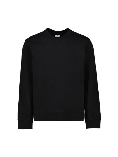 Sweter bawełniany z okrągłym dekoltem Courreges czarny