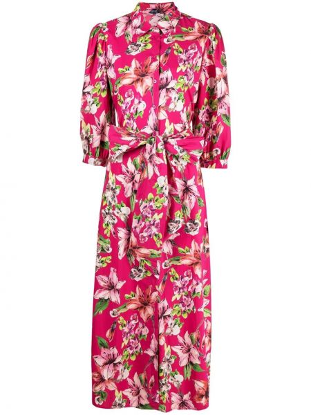 Vestido camisero de flores con estampado Liu Jo rosa