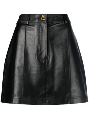 Kožená sukňa Aeron čierna