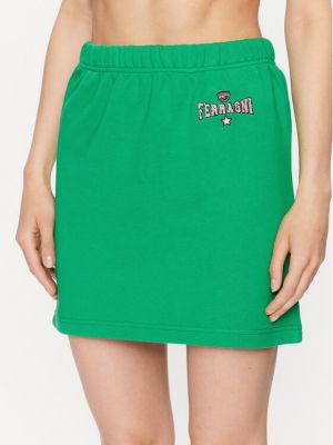 Mini suknja Chiara Ferragni zelena