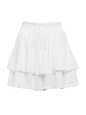 Viskózové mini sukně Poupette St Barth - bílá