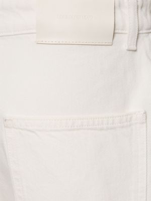 Pantalones cortos vaqueros de algodón Loulou Studio blanco