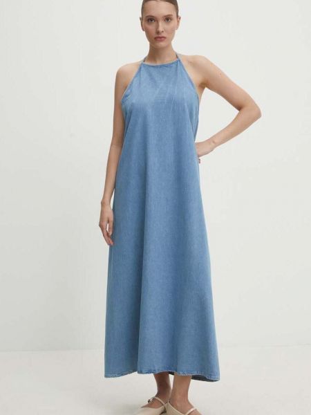 Sukienka długa Answear Lab niebieska