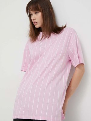 Koszulka bawełniana Karl Kani różowa