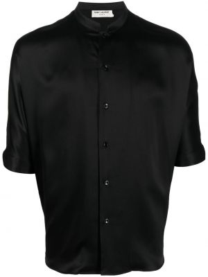 Chemise en coton avec manches courtes Saint Laurent noir
