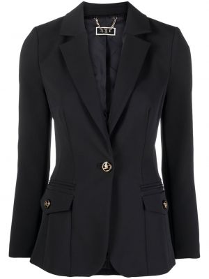 Figurbetonter langer blazer Elisabetta Franchi schwarz