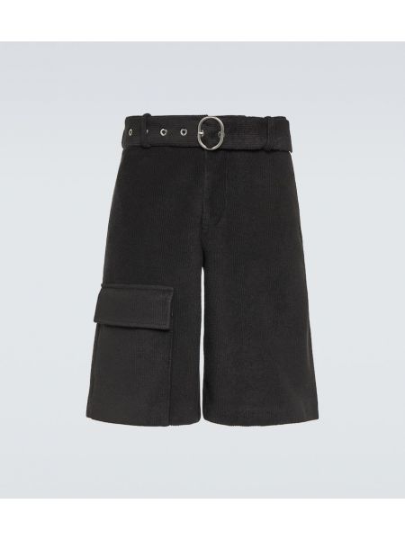Pamučne kratke hlače niski struk Jil Sander crna