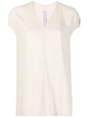 Блуза с v-образно деколте Rick Owens бяло