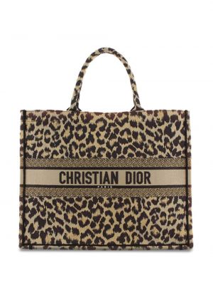 Nákupná taška s potlačou s leopardím vzorom Christian Dior Pre-owned