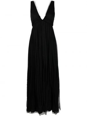 Плисирана вечерна рокля от тюл Nissa черно