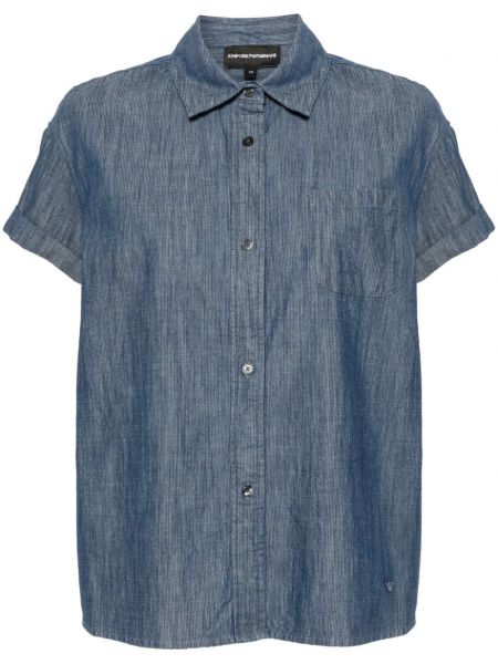 Denim paita Emporio Armani sininen