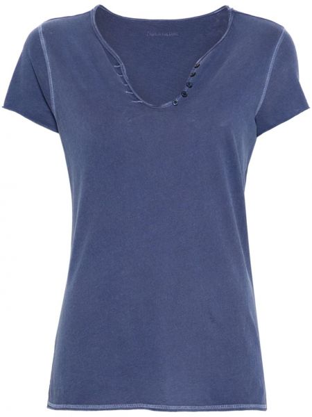 Bavlnené tričko Zadig&voltaire modrá