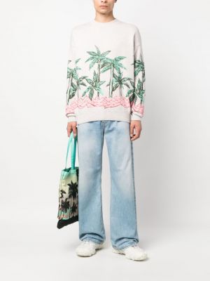 Sweatshirt mit print Palm Angels weiß