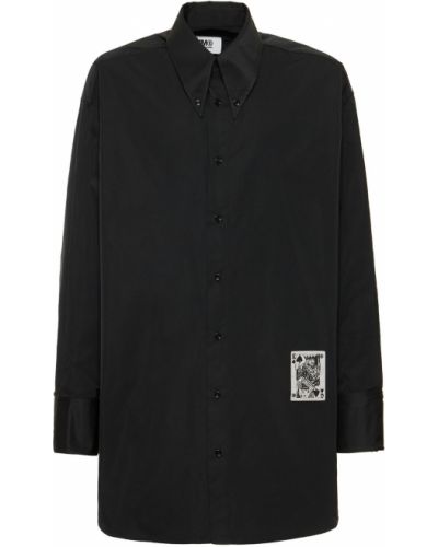 Oversized košeľa Mm6 Maison Margiela čierna