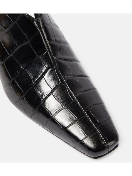 Iš natūralios odos aukštakulniai ant kulniuko slingback Toteme juoda