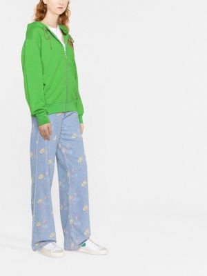 Bluza z kapturem z nadrukiem Kenzo zielona