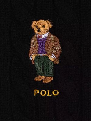 Шерстяной шарф Polo Ralph Lauren черный