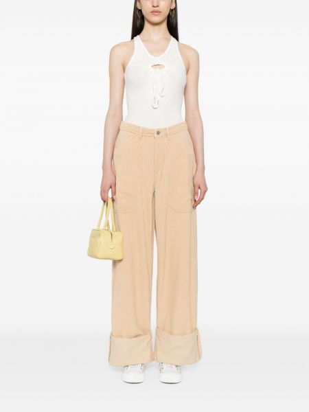 Pantalon en velours côtelé Cannari Concept beige