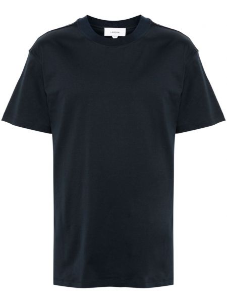 Kokvilnas t-krekls ar apaļu kakla izgriezumu Lardini zils