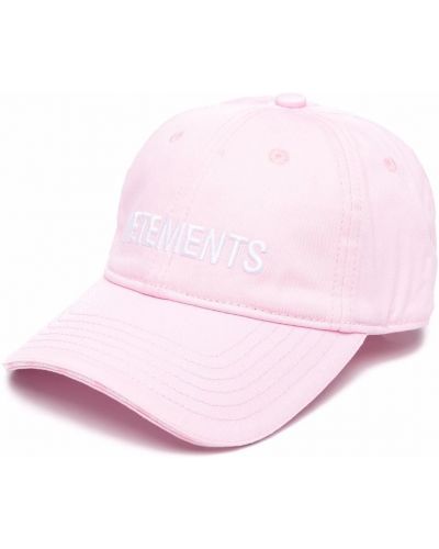 Bomull brodert cap Vetements rosa