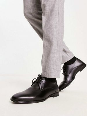 Черные туфли дерби со шнуровкой New Look