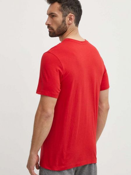 Хлопковая футболка с принтом Nike красная