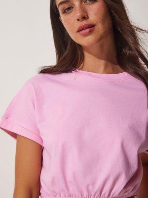T-krekls Happiness İstanbul rozā