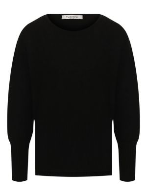 Кашемировый шерстяной пуловер Valentino черный