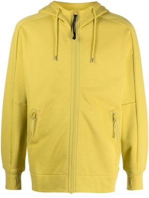 Pamučna hoodie s kapuljačom od jersey C.p. Company žuta