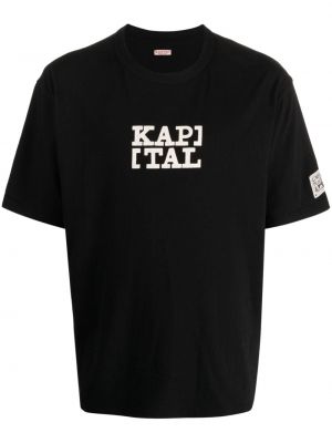 Памучна тениска с принт Kapital