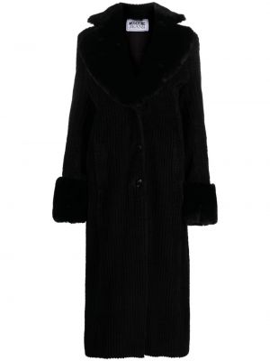 Manteau de fourrure Moschino Jeans noir