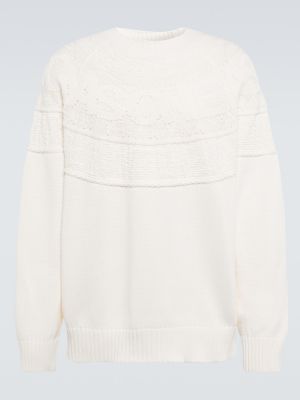 Jersey de algodón de tela jersey Sacai blanco