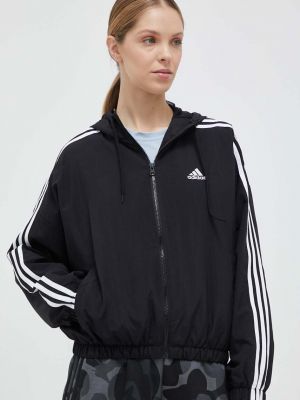 Rövid kabát Adidas fekete