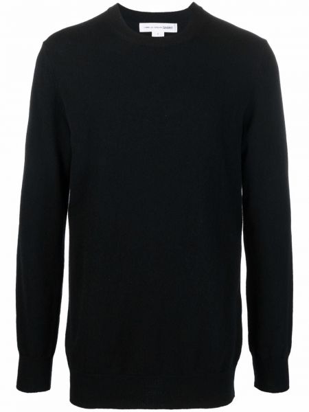 Camisa de tela jersey de cuello redondo Comme Des Garçons Shirt negro