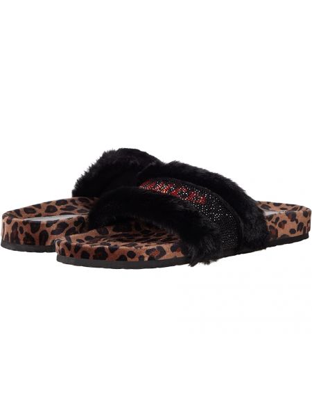 Леопардовые сандалии Juicy Couture черные