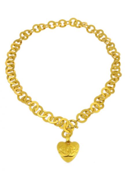 Μενταγιόν με μοτίβο καρδιά Chanel Pre-owned χρυσό