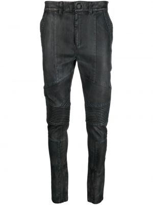 Leder skinny jeans Frei-mut grau