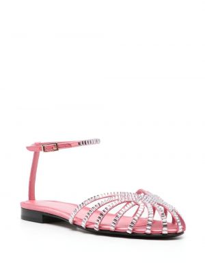 Leder sandale ohne absatz Alevì pink