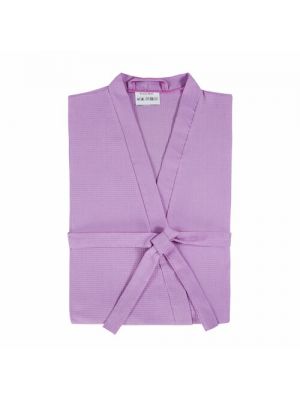 Фиолетовый льняной халат Linen Way