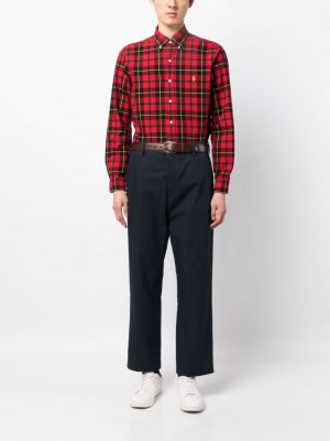 Bavlněná košile s výšivkou Polo Ralph Lauren červená