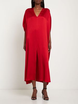 Макси рокля с v-образно деколте Michael Kors Collection червено