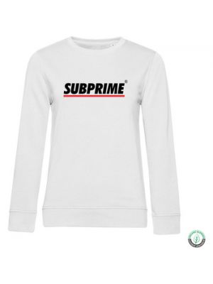 Biały sweter w paski Subprime
