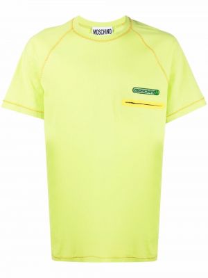 Βαμβακερή μπλούζα Moschino πράσινο