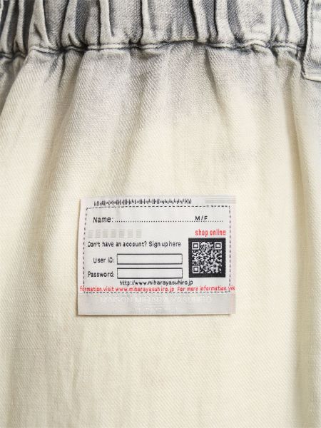 Pantalones de lino bootcut Mihara Yasuhiro gris