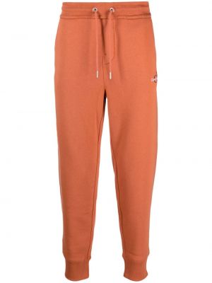 Спортни панталони бродирани Calvin Klein Jeans оранжево