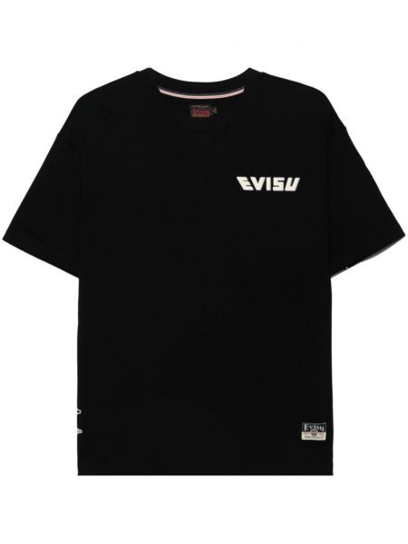 T-shirt aus baumwoll mit print Evisu schwarz