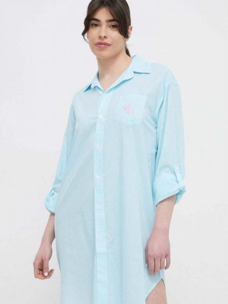 Spalna srajca Lauren Ralph Lauren modra